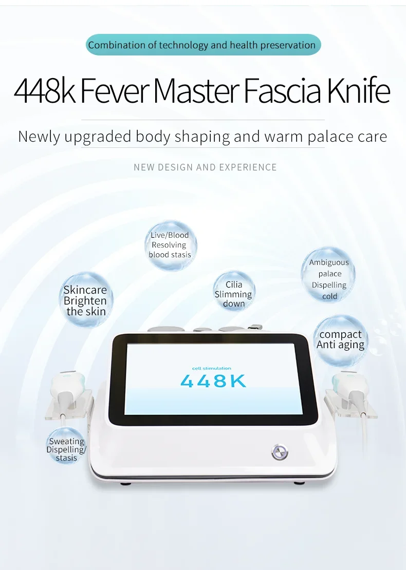 448Khz CET RET Tecar Device INDIBA Physical Therapy Machine Rf High Radio Frequency Diatermia Pro Loss Weight Health Care System