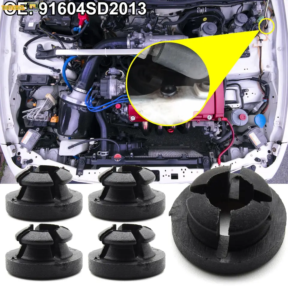 Woodzdon 5-Pack Hood Prop Rod Pivot Grommets – Fits Honda Accord Civic (91604-SD2-013)