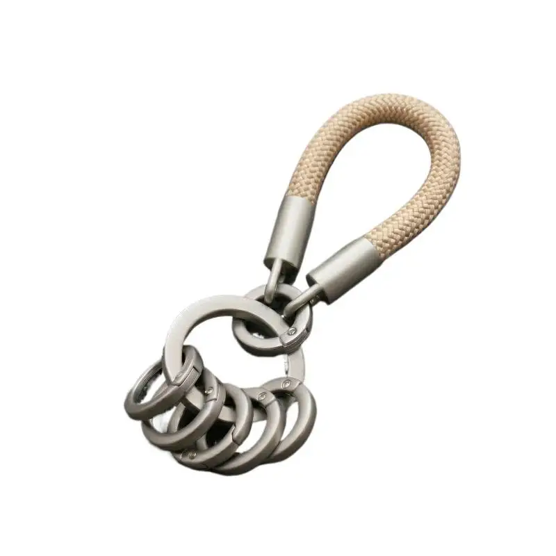Schlüsselanhänger-Organizer aus Zinklegierung mit Ringen – Kompakte Metall-Schlüsselverwaltungssysteme – Detail 6