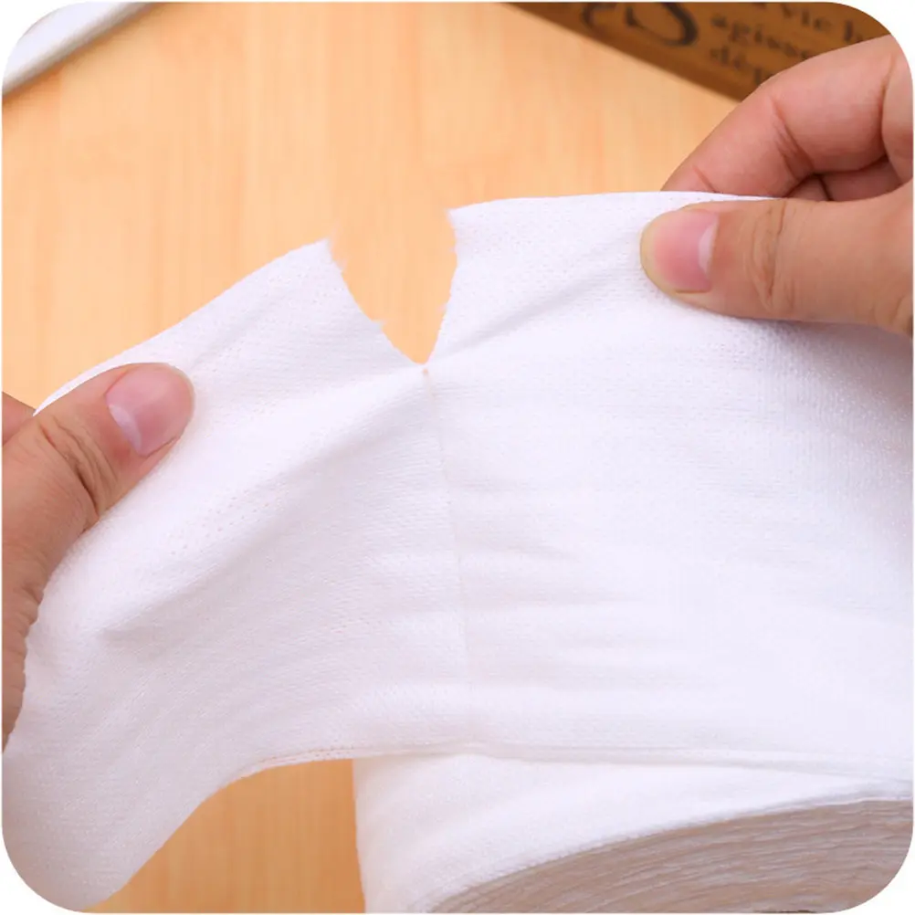 1 Roll 30M Natural Soft Facial Cotton Pieces Ultra-Thin Disposable Makeup Remover Towel for All Skin Types Skincare Daily Use