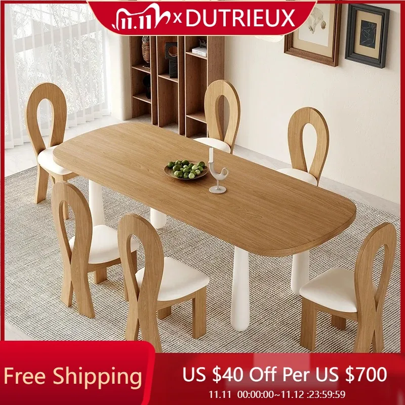 

Design Wooden Non Slip Table Stand Party Unique Nordic Office Coffee Dining Table Restaurant Salon Mesas De Jantar Home Decor