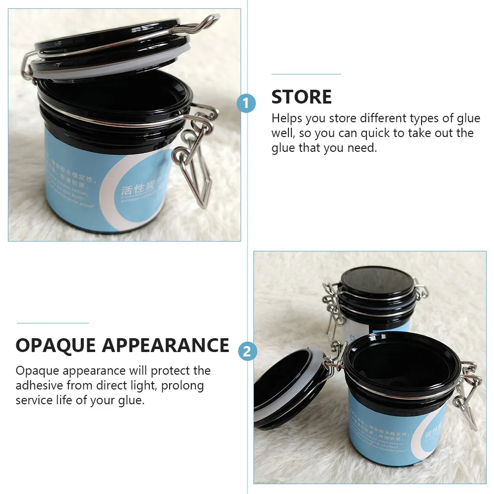 

1Pcs Eyelash Glue Storage Box Premium Plastic Eyelash Extension Container with Sealing Buckle Dehumidify Fresh Keep Adhesive