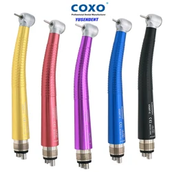 Colorfu COXO YUSENDENT  Dental High Speed Handpiece Standard Head 4 Hole M4 Air Turbine Ceramic Bearings For PANA MAX NSK