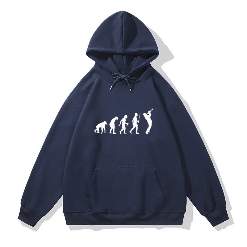 Evolution of Trumpet Men Women Cotton Hoodies Sweatshirts Hip Hop Fashion Casual Streetwear