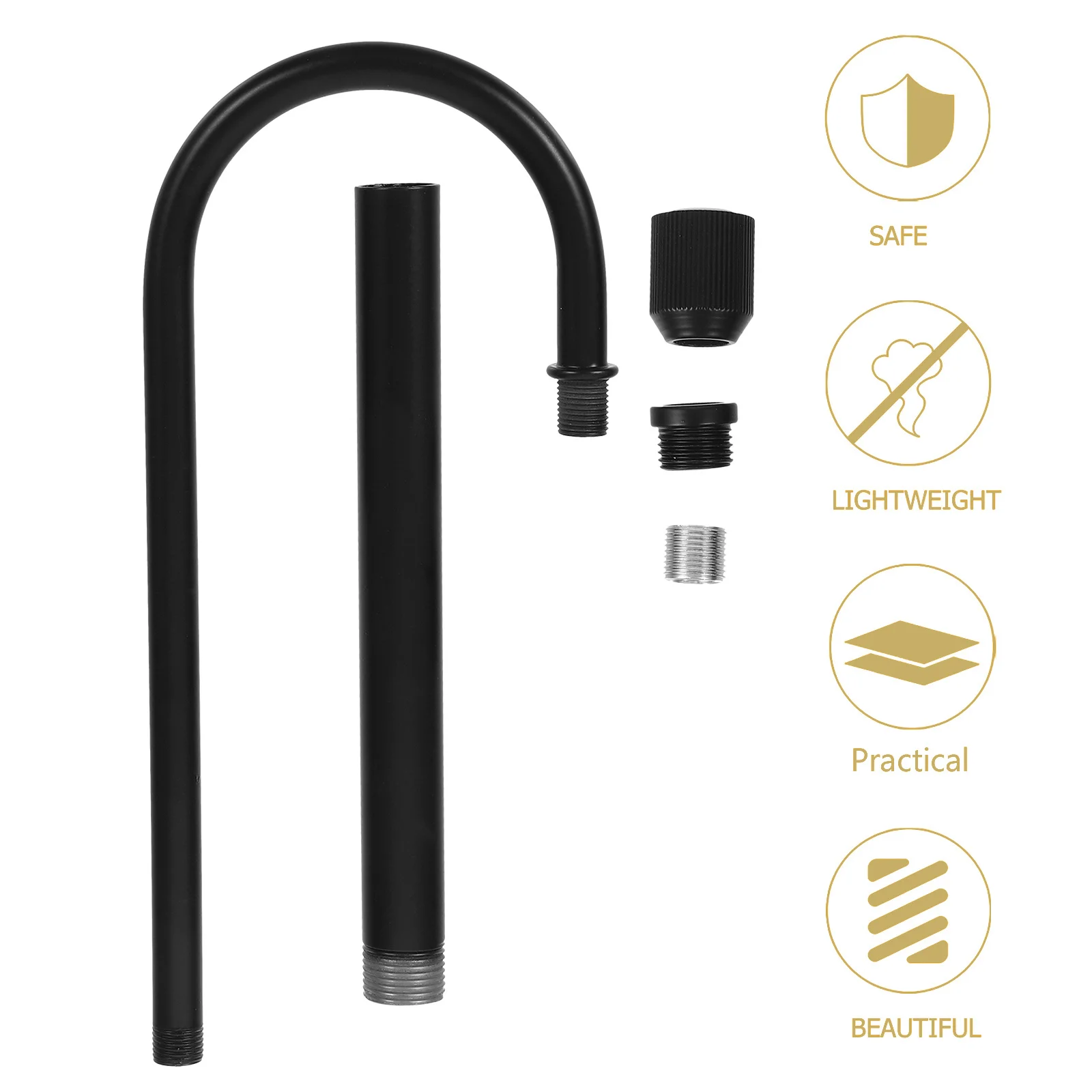 

Table Lamp Curved Stem Smooth Finish Bent Support Arm Easy Assembly Lamp Repair Accessory Lighting Fixture Stems