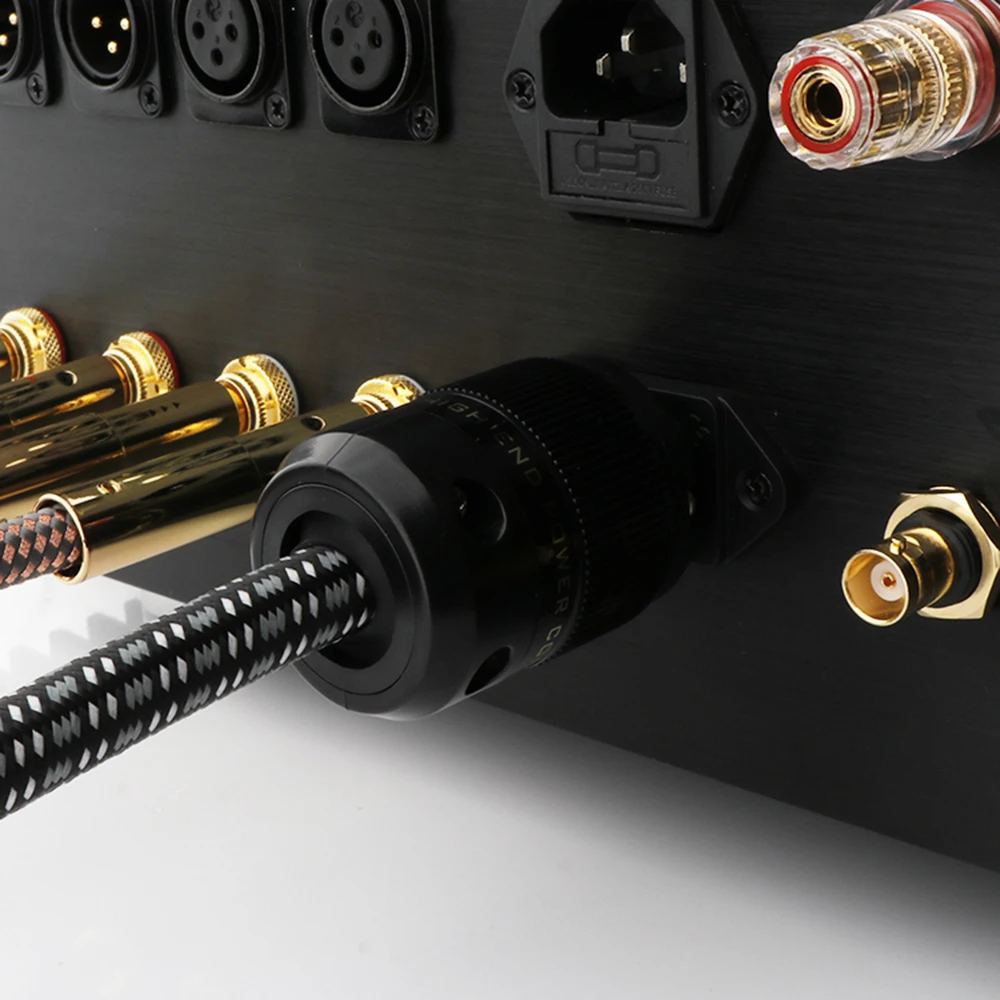 Preffair 13AWG OFC Kupfer Weiche Schuko Netzkabel Kabel HIFI EU Stecker AC Verlängerung Kabel Audiophile Für CD Rohr Verstärker