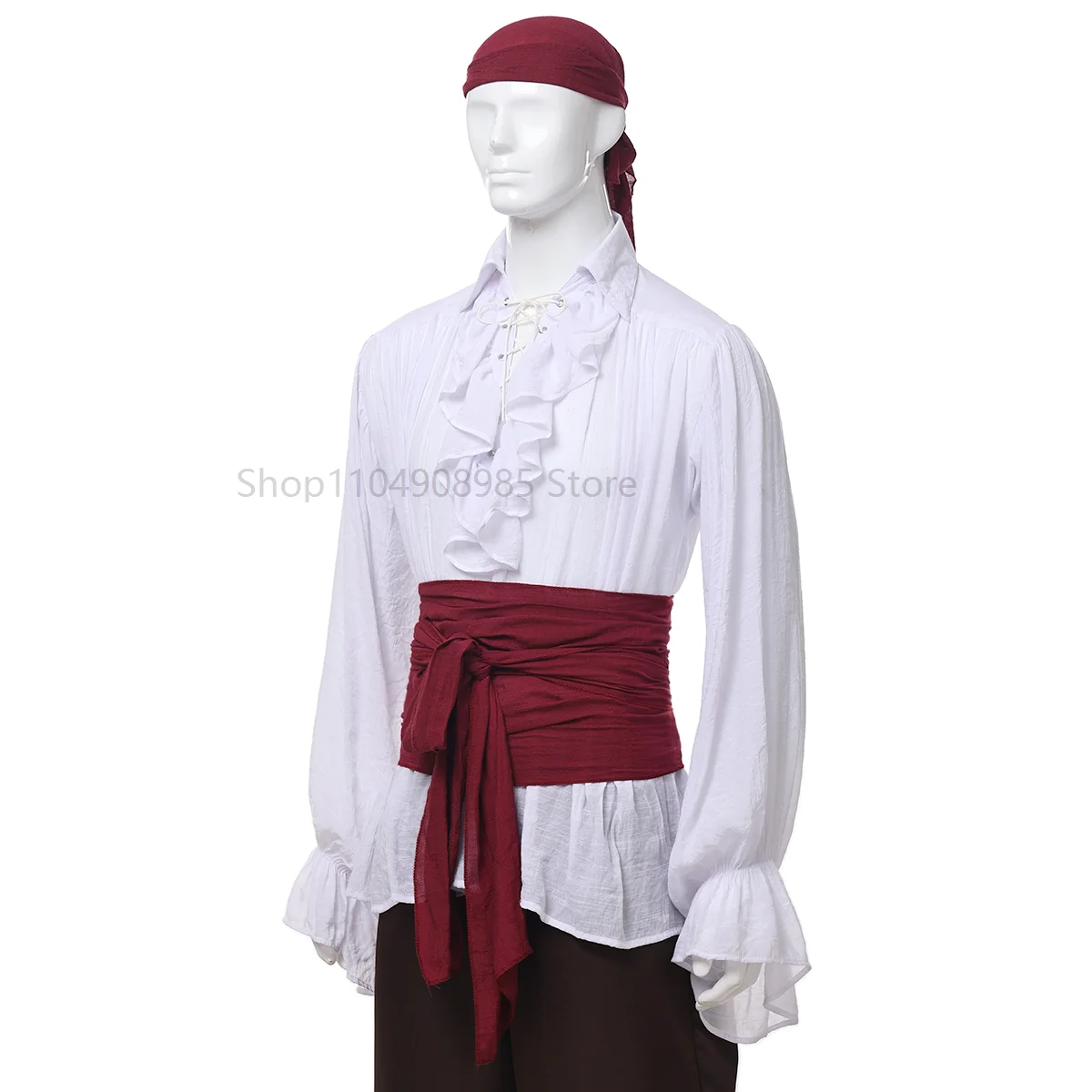 Piracka ozdoba na głowę, pas biodrowy, cosplay, vintage, Halloween, maskarada, impreza, męski, damski, kapelusz trójramienny, czapka piracka