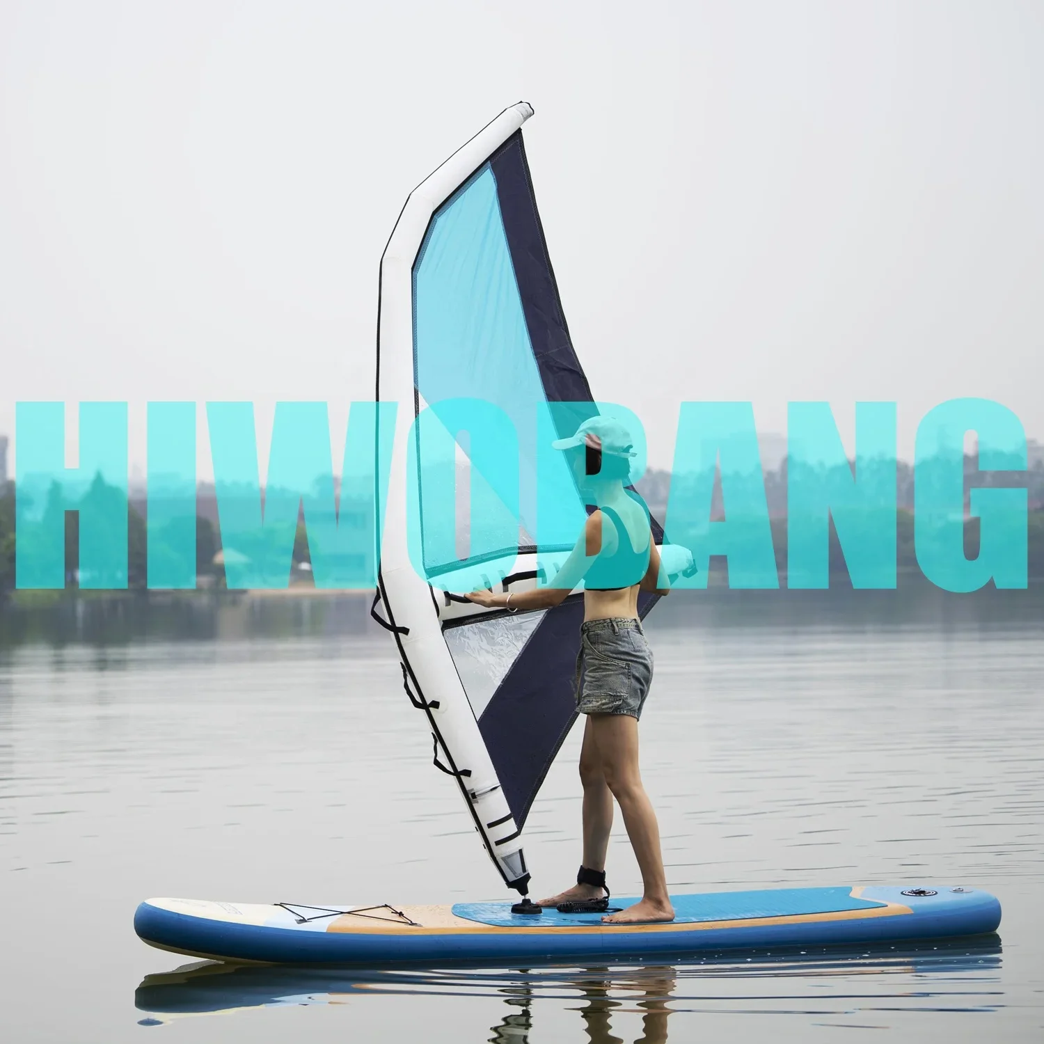 china wholesale windsurf inflatable stand up sup paddle board with sail kitesurf  wakeboard