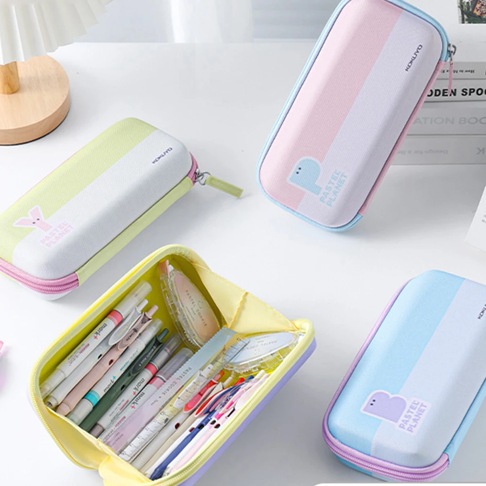 1pcs Japan Kokuyo Pencil Cases Desktop Spreading Large Opening Student Large Capacity Hard Case School Supplies Stationery