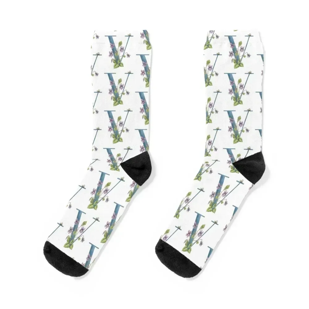 

V is for Violets Socks new in's happy Crossfit fashionable Socks Women's Men's