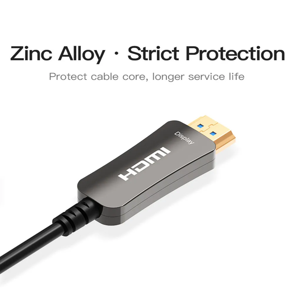 UHD HDMI 2.1-compatible Fiber Optic Cable 8K@60Hz 4K@120Hz 48Gbps HDR HDCP Optical Cable10m 30m 50m 100m for  HDTV Projector PS5