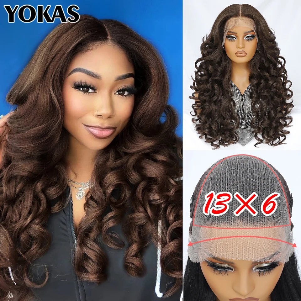 Lace Frontal Wig Synthetic Women Wig 13x6 Curly Lace Wigs For Afro Female 24 Inch Latisha Lace Frontal Wig With Baby Hair