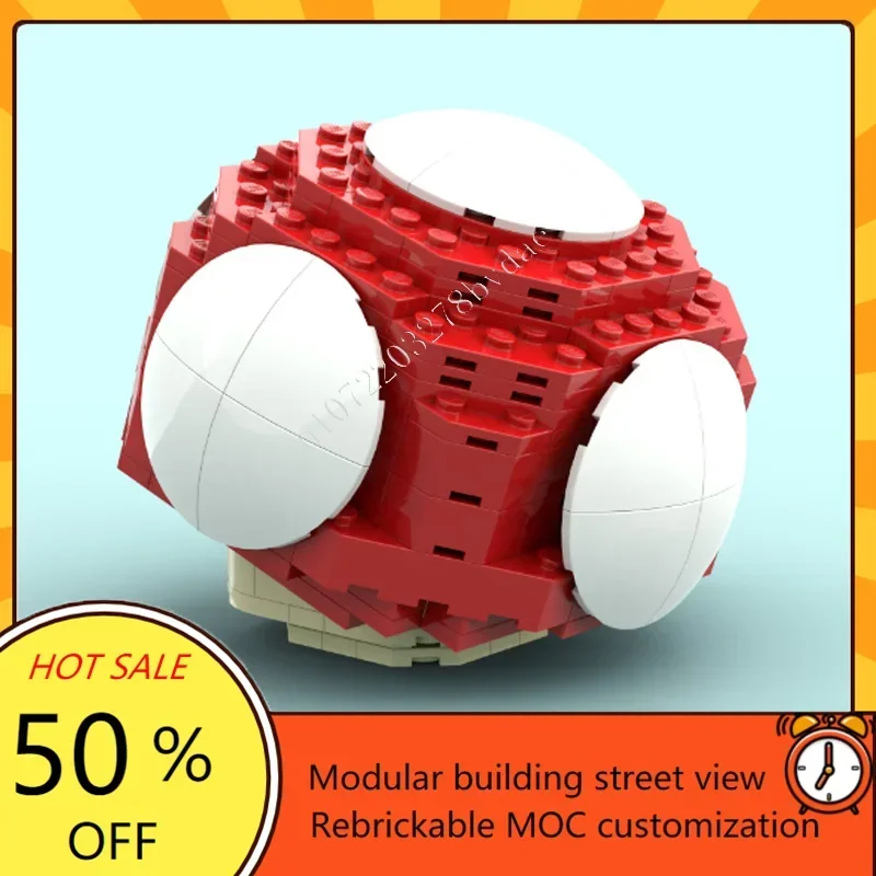 274PCS MOC Life-Sized Sculpture Series Mushroom Model Custom Puzzle Technical DIY Educationa Creative Assembly Toy Gifts