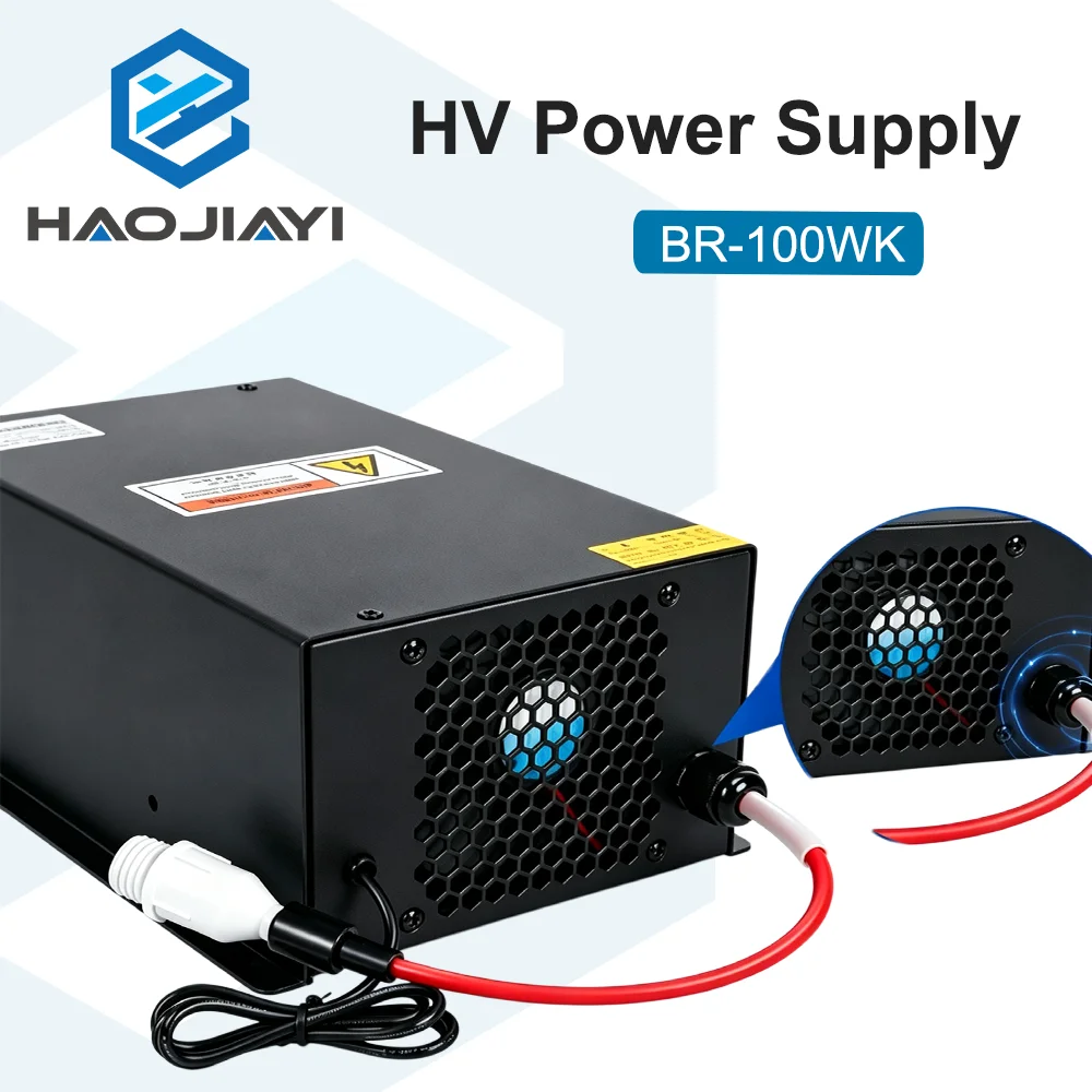 BR-100WK 100W CO2 Laser Power Supply High Voltage PSU for 100W Glass Laser Tube Laser Engraving Cutting Machine Replacement Part