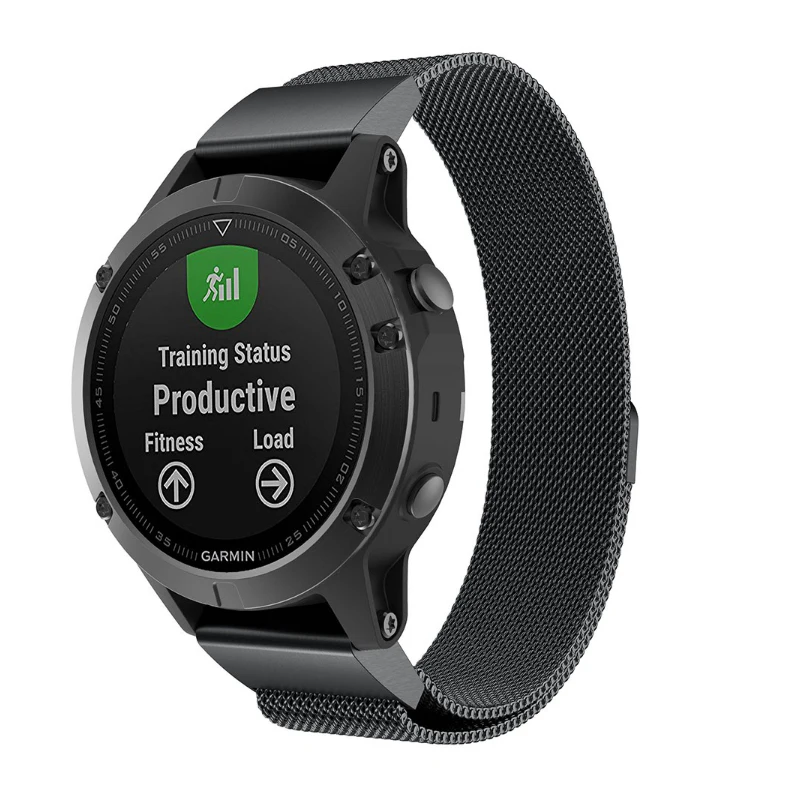 สายโลหะ26 22 20มม. สำหรับ Garmin Fenix 6S 6X 6 Pro Fenix 5X 5 5 5S สายรัดแม่เหล็ก3HR ปล่อยเร็วสร้อยข้อมือสแตนเลส
