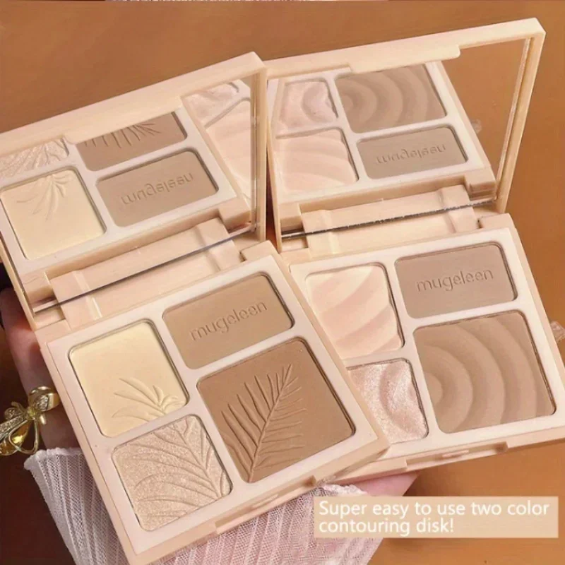Shimmer Matte Face Highlight Contour Palette Natuurlijke langdurige gezichtsverhelderende poeder 3D Neusschaduw Cosmetica