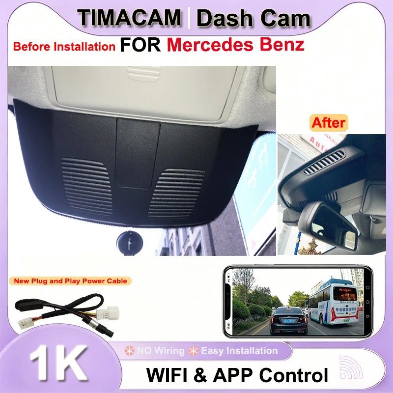 HD 1080P Dash Cam for Mercedes Benz V Class w447 for Mercedes Benz v200d v220d v250 v250d v300d EQV METRIS Marco Polo 2014-2021