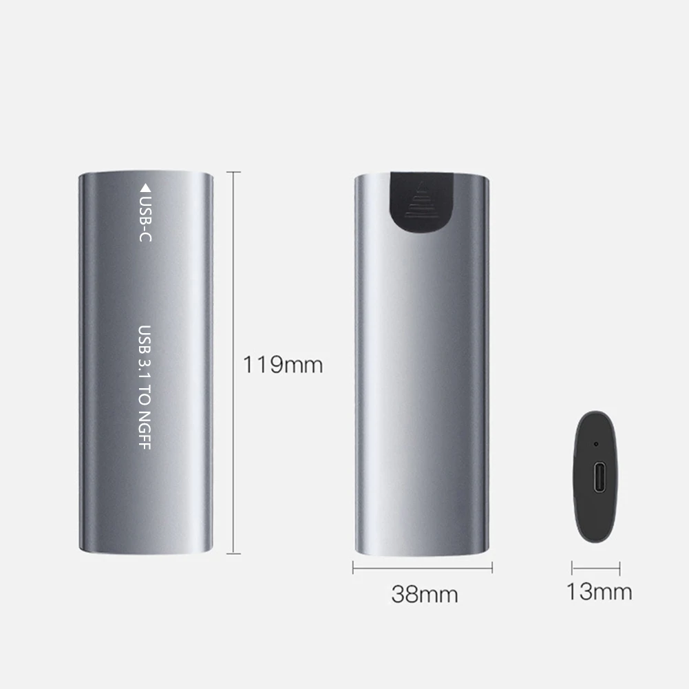 M.2 NGFF to USB 3.1 外付け SSD エンクロージャ アダプター Type-C 3.1 SSD ボックス アルミニウム合金 B/(B+M) キー 2230/2242/2260/2280 SSD 用