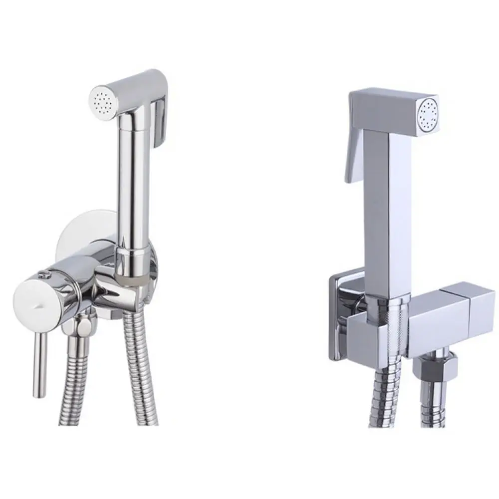 Modern Brass Bidet Applicator Concealed Installation Hot Cold Mixer Valve Toilet Cleaning Shower Sprayer Bathroom Fixture