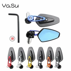 Rearview Mirror 360° Rotating Blue Glass Anti-Glare Adjustable Electric Vehicle Scooter Universal Modification Accessories