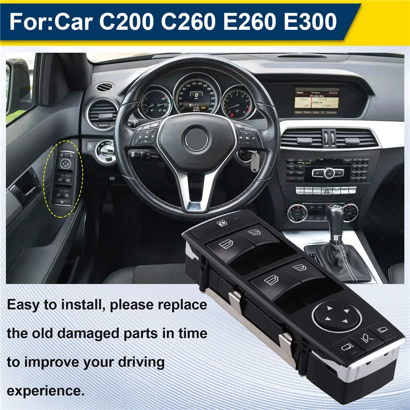 

Левая главная панель переключателя стеклоподъемника автомобиля со складной A2049055402 A1669054400 для C200 C260 E260 E300