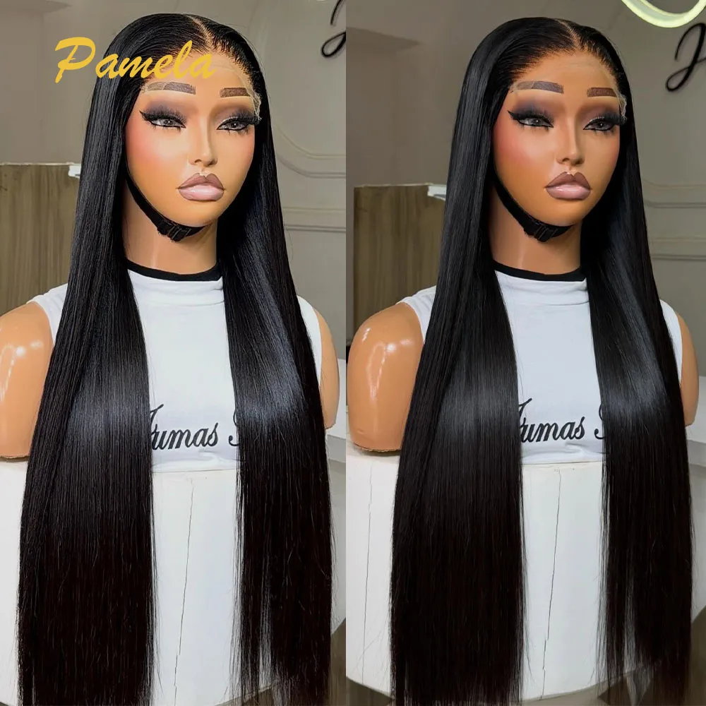 

Парик из натуральных волос 400 Density 13X6 HD Lace Frontal, прямой, без клея, двойной вытяжки, готовый к использованию
