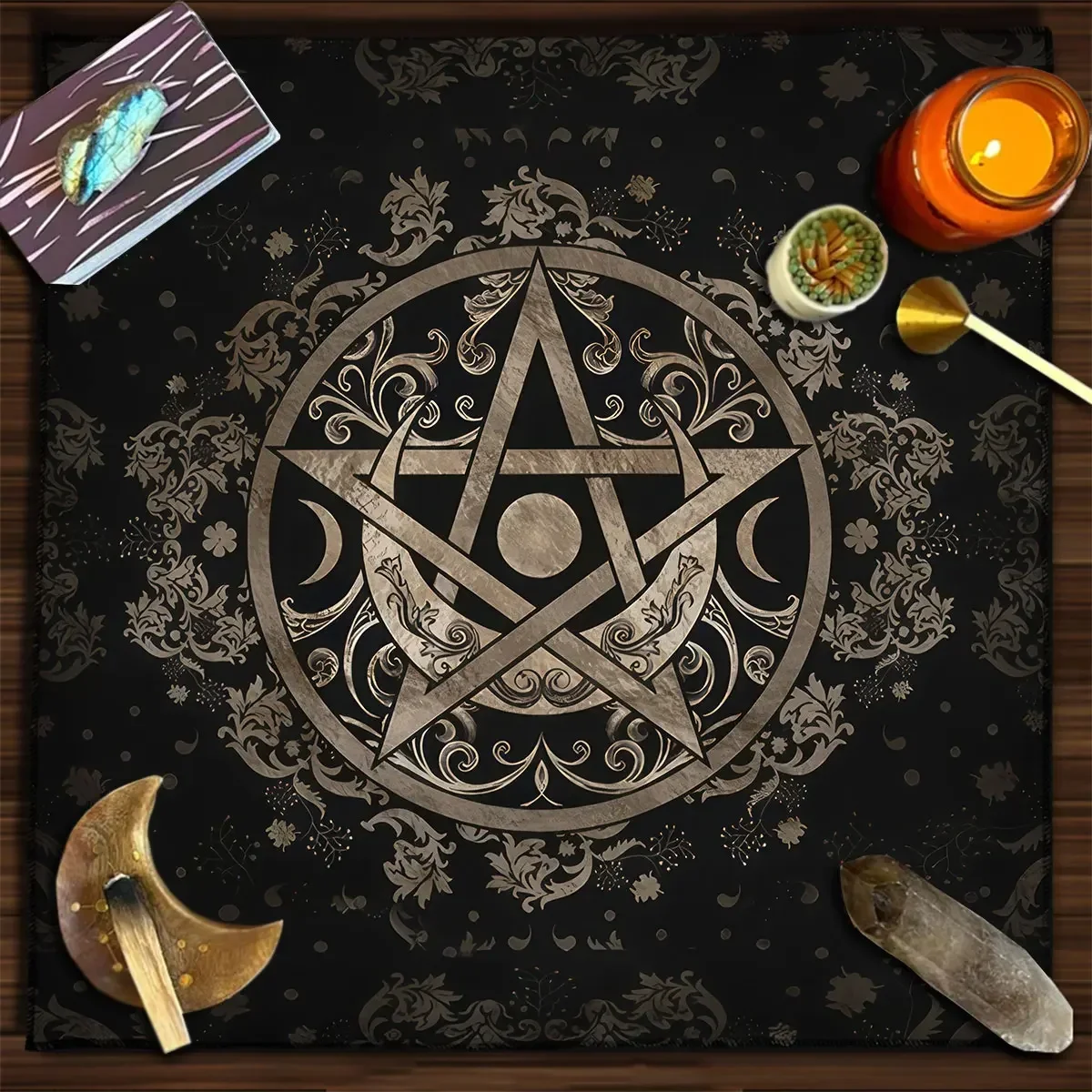 Tela de Altar, cubierta de mesa de Tarot, doce constelaciones estrelladas, carrera de amor, tarjeta de oráculo, mantel de mesa de Tarot de Luna,