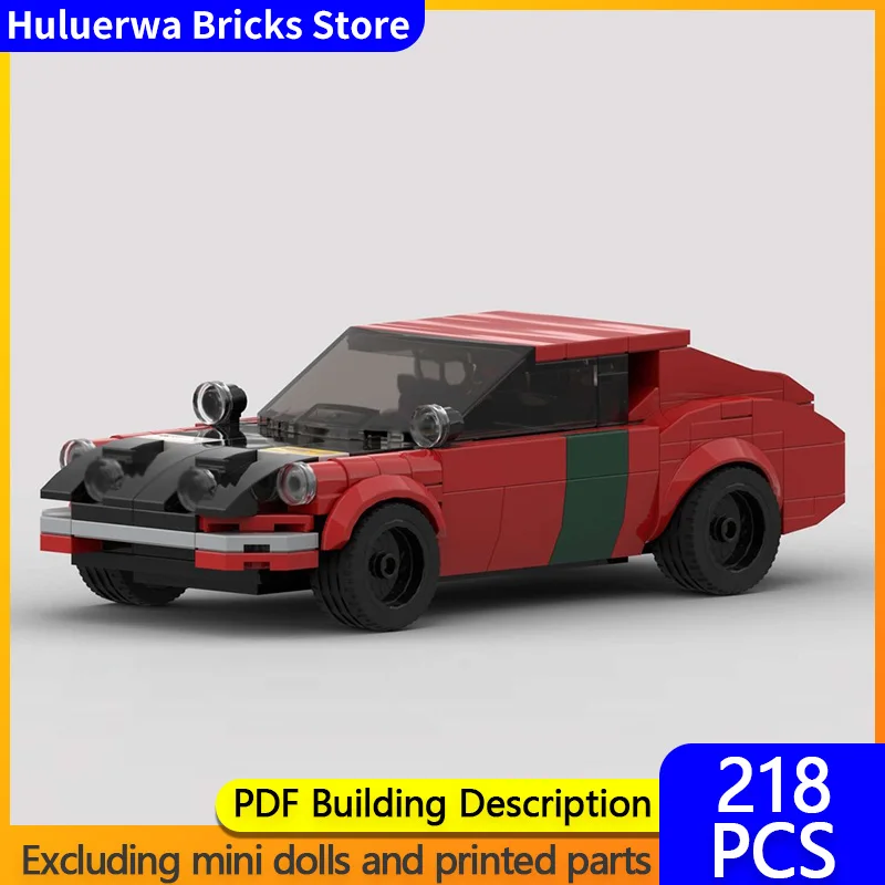 

City Car Model MOC Building Bricks 240Z Classic Rally Racing Car Modular Technology Children Holiday Gifts Assemble Toys Suit