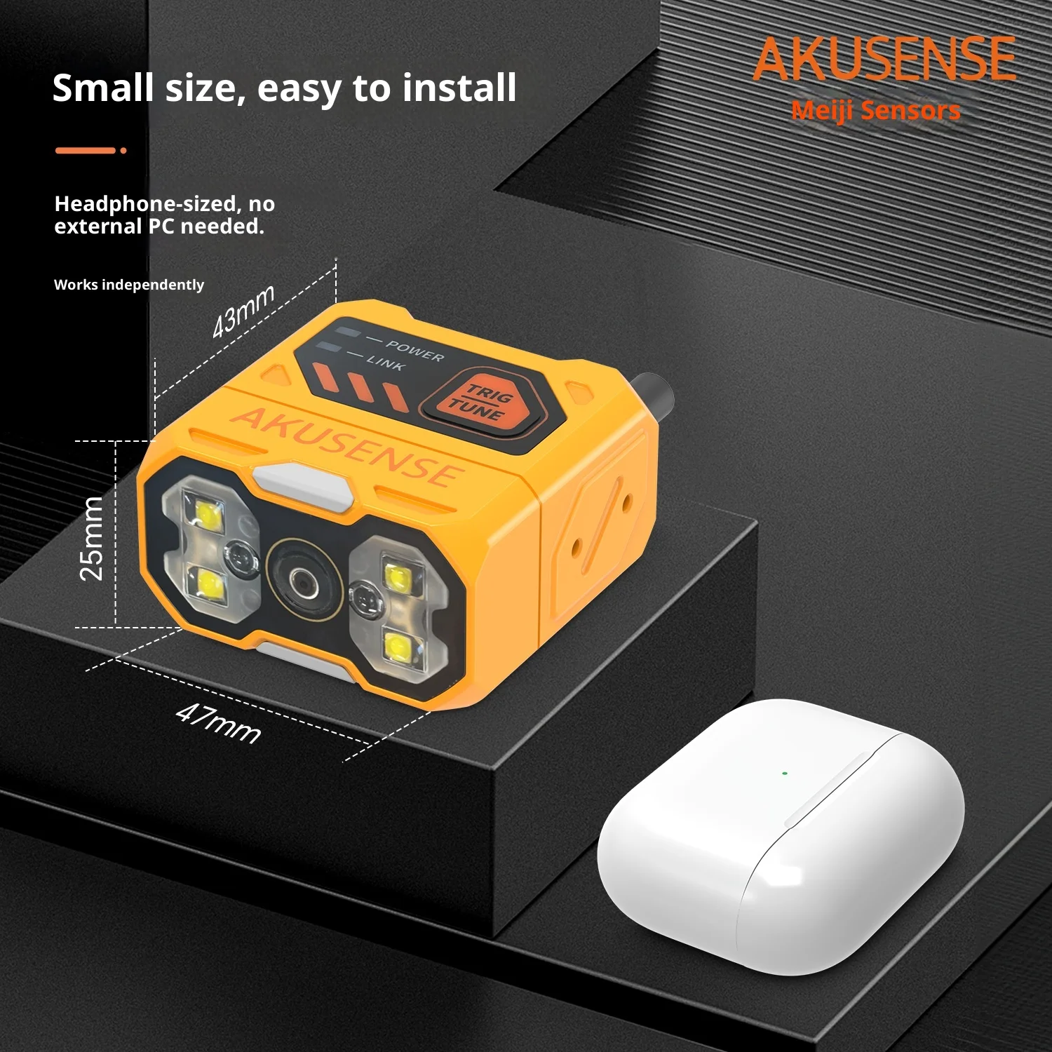 AKUSENSE Industrial Smart Monochrome Camera CMOS Vision Sensor 1.4 Megapixel Liquid Lens Autofocus Vds10 Series Image