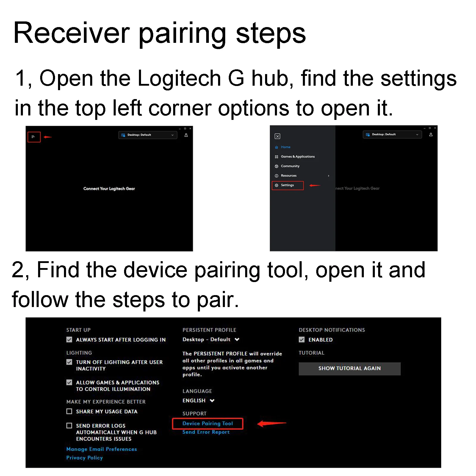 Reemplazo del receptor del adaptador del Dongle USB de la auricular para auriculares inalámbricos para juegos Logitech G pro X 2