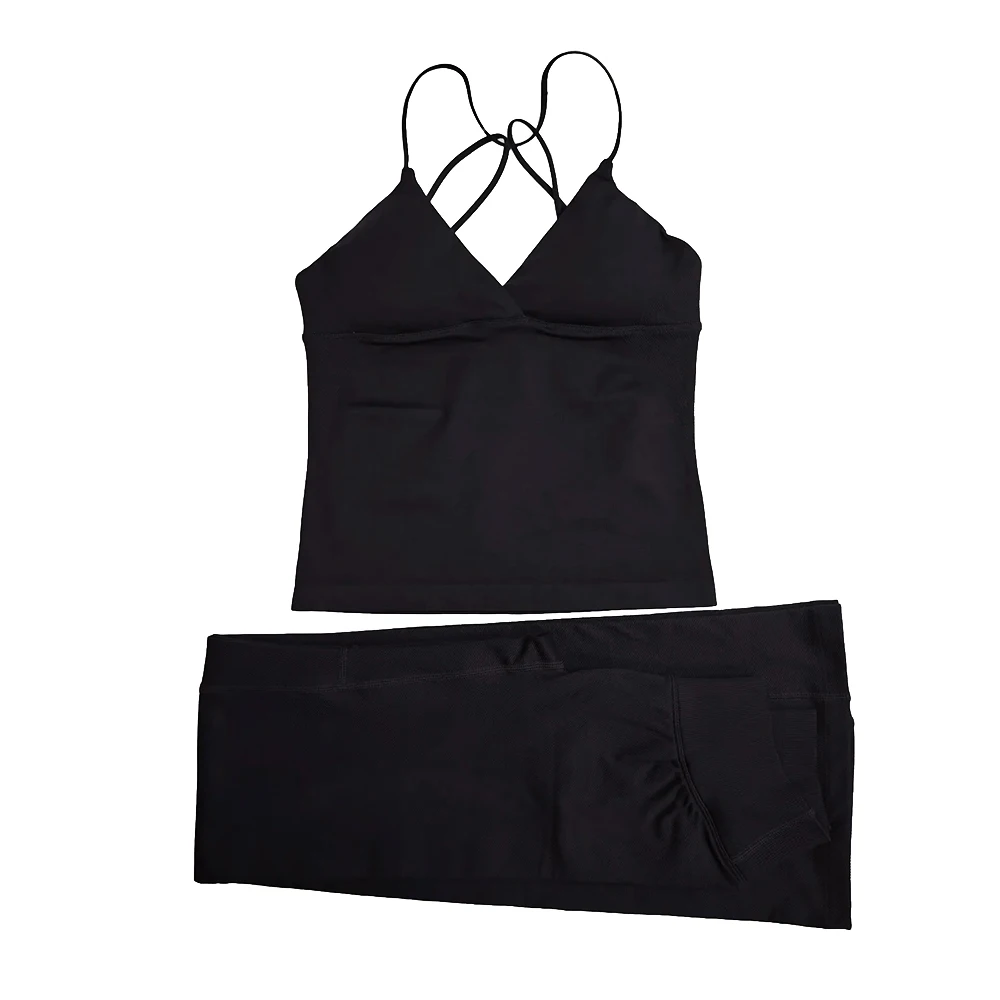 Vision Twist Front Longline Top and Vision Flares Leggings 2 Pieces Yoga Set Women Sportwear Gym Clothes Workout Running Suit - Image 3