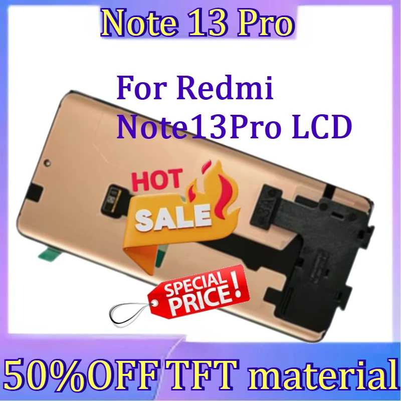 

For Redmi Note13Pro LCD New TFT For Xiaomi Redmi Note 13 Pro 5G LCD Display Screen Touch Panel Digitizer Assembly