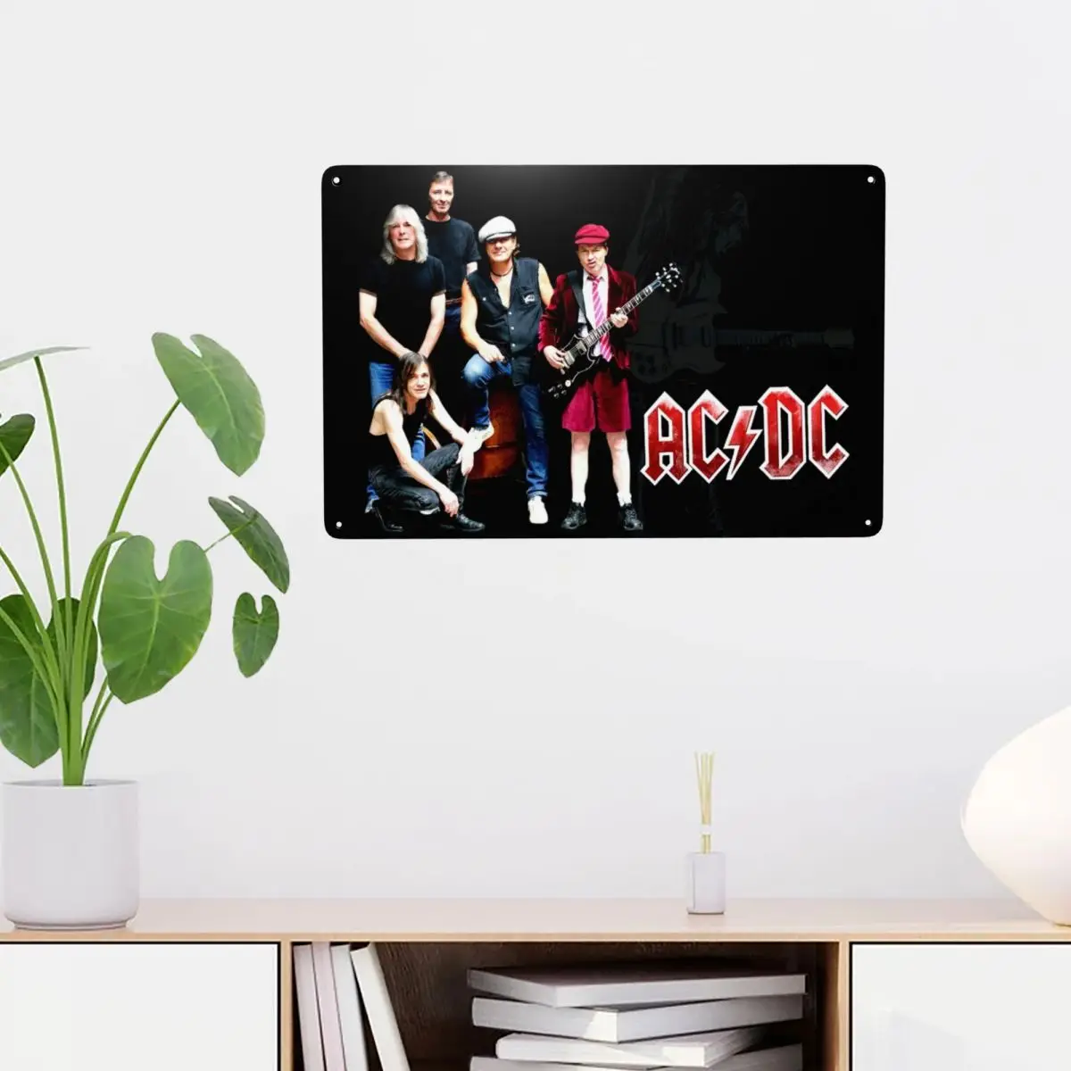 AC DC Rock And Roll Band Sign Australian Heavy Metal Music Metal Plaque for Office Store Pubs Club Man Cave Bar Home Decor