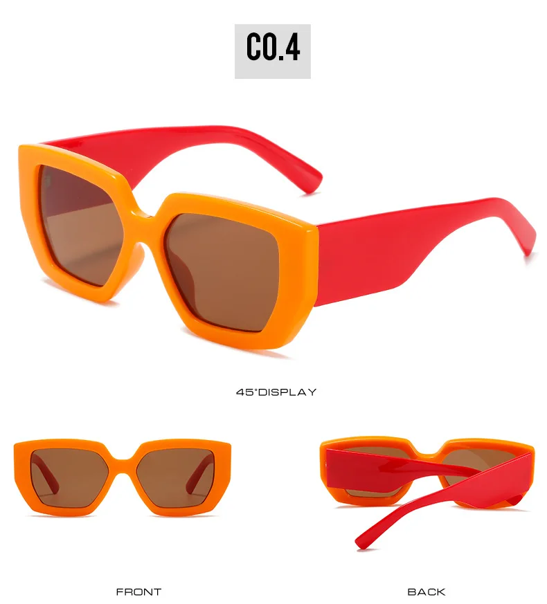OEC-MANAGEMENT CPO Steampunk Platz Sonnenbrille Neue Frauen Männer Multicolor Punk Sonnenbrille Weibliche Übergroßen Fashion Shades Brillen UV400 – Detail 9