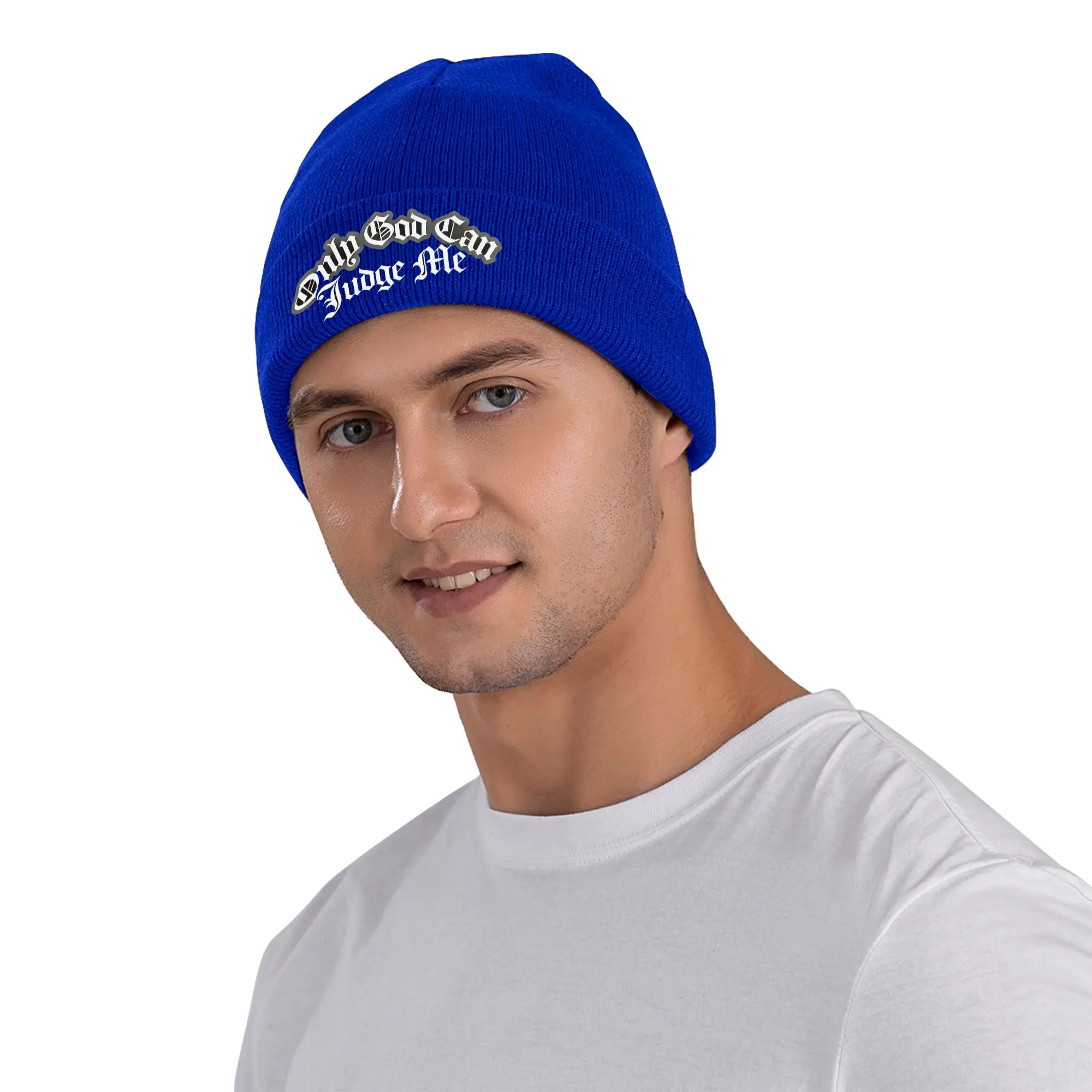 Only God Can Judge Me Christian Cross Winter Skullies Beanies Hat Warm Autumn Knitted Hats Bonnet Caps for Women Men