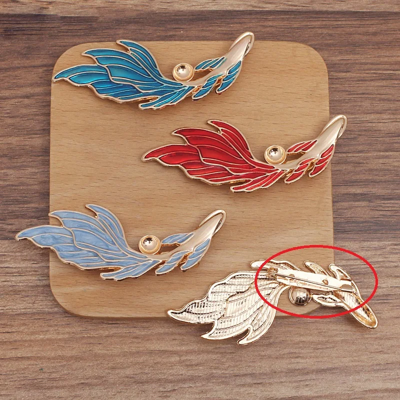 

10pcs Brooch Alloy Oil-drop Long-tailed Goldfish Shaped Breastpin