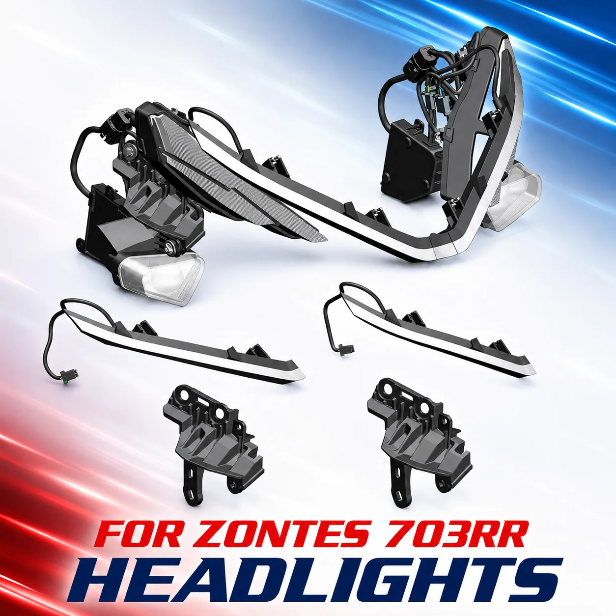 Front Left Right Headlight DRL Position Lamp Bracket Driver Unit Fit For ZONTES 703RR Sport Bike Mod Accessories