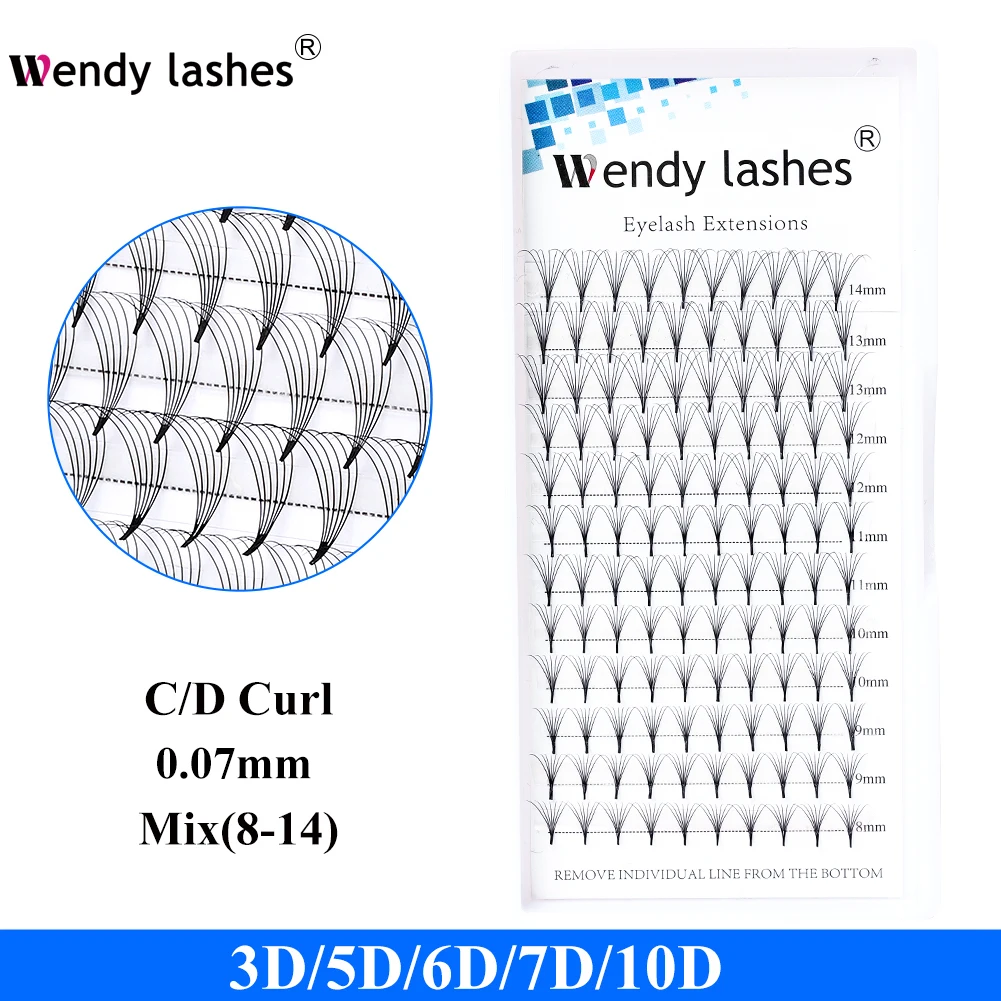 Wendy Lashes false eyelashes Russian Volume Eyelashes Extension Natural Promade Loose Fans Faux Mink KoreaLash Extensions Makeup