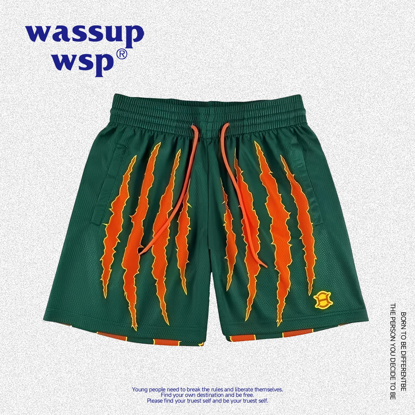 

Мужские летние шорты Wassup American Basketball: новые, быстросохнущие, спортивные, пляжные, свободного кроя, повседневные, с высокой эластичностью, с узором