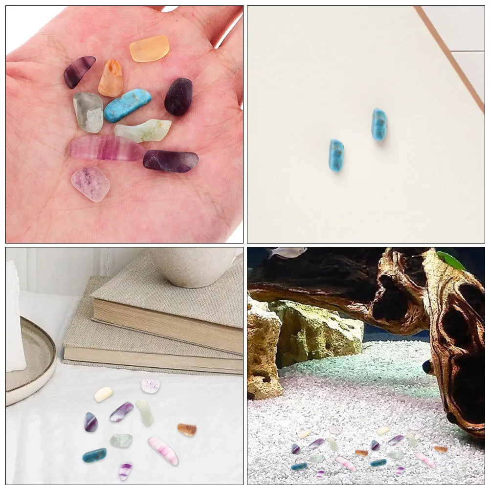 

1Pack Natural Fluorite Chips 200G Fish Tank Gravel Decorative Stones for Aquarium Terrarium Vase Filler Reptile Habitat Bonsai