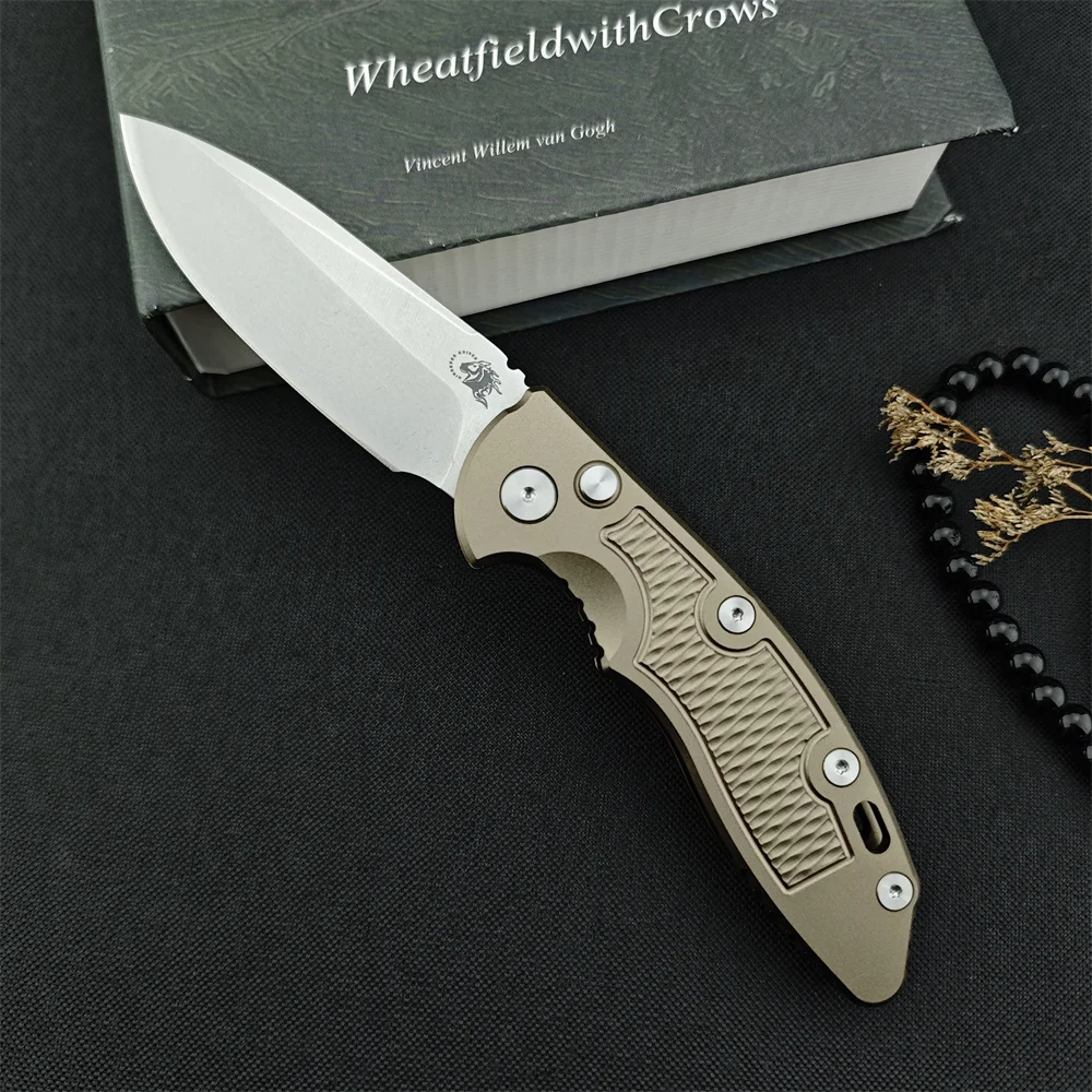 Hinderer XM18-A Color Box Titanium Handle Mark 20CV KNIFE Fisher Outdoor Camping Hunting Pocket EDC Tool Knife