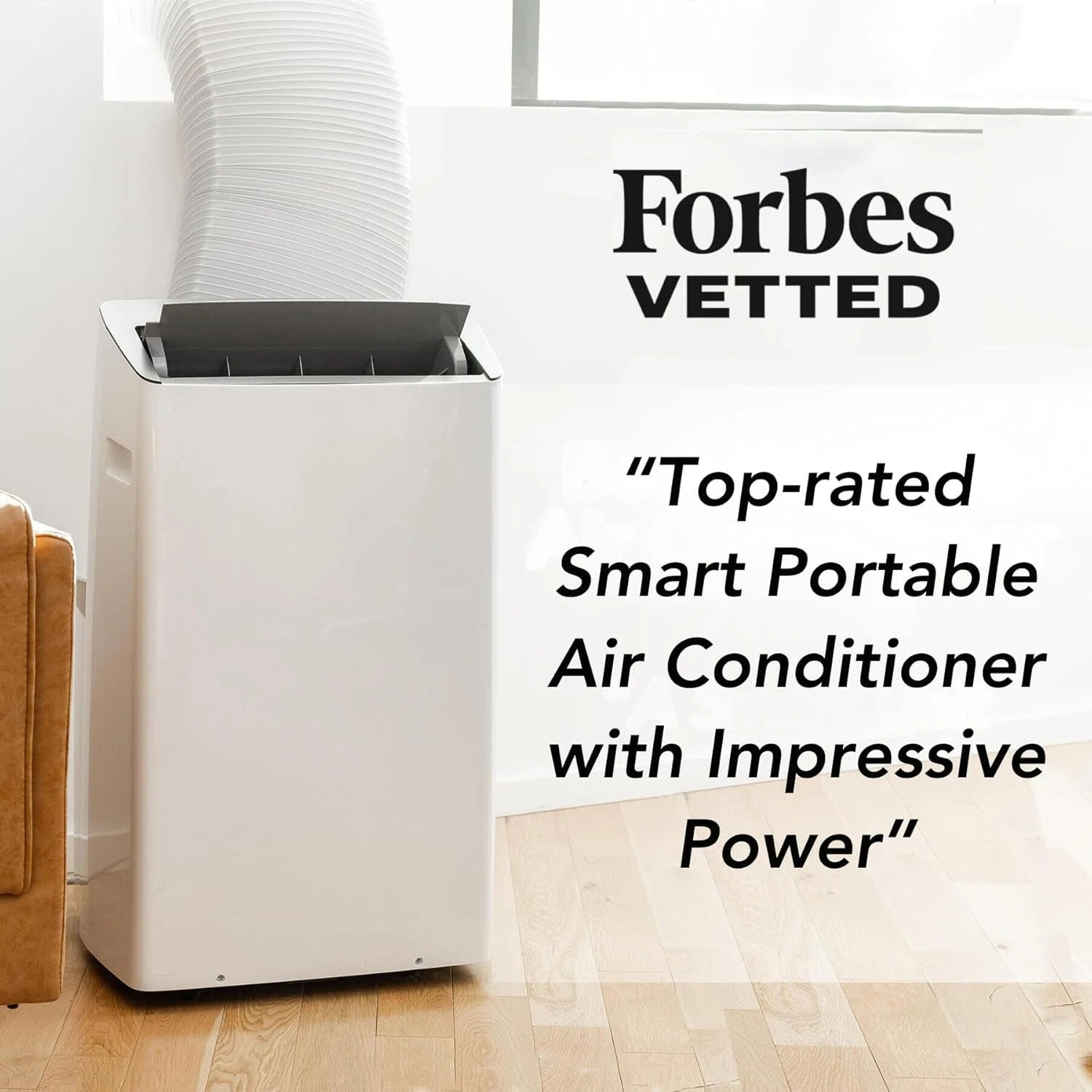 

Inverter Portable Air Conditioner 14,000 BTU with Dual Hose, Dehumidifier, Cooling Fan & Smart Wi-Fi for 600 Sq Ft Rooms