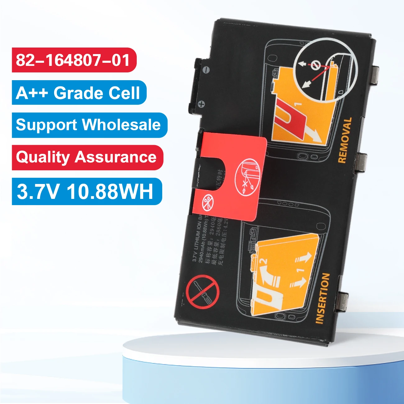KingSener 82-164807-01 Replacement Battery For Symbol Zebra MC36 TC55 Scanner KT-TC55-29BTYD1-01 3.7V 2940mAh/10.88WH