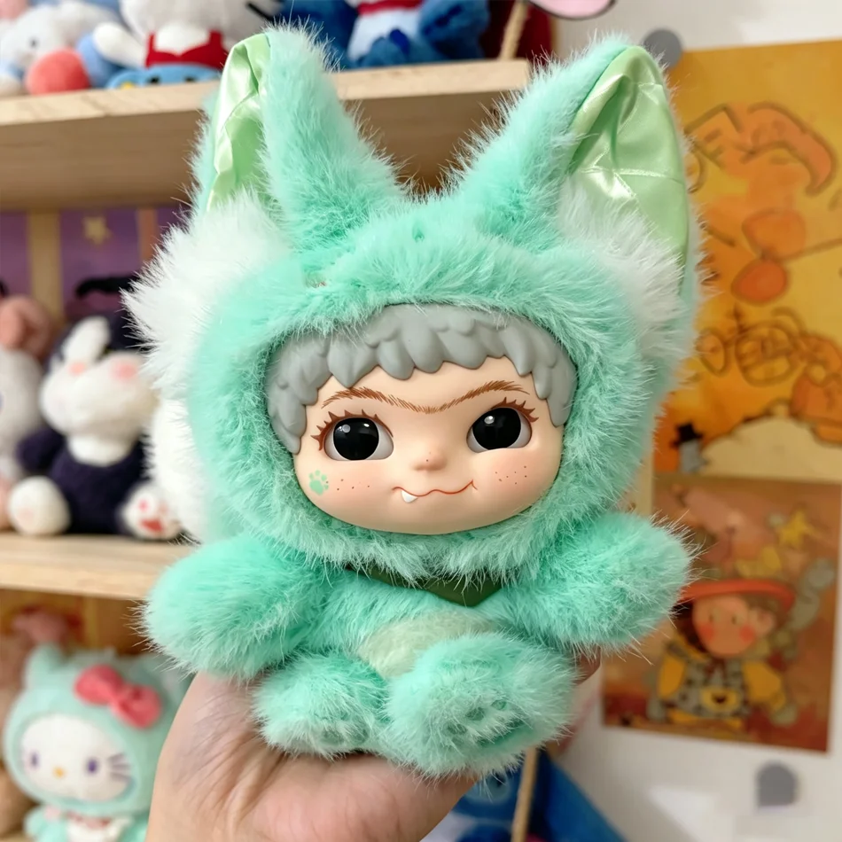 Mignonne Poupée en Peluche Wakuku Gen 2 Renard & Lapin, Boîte Mystère, Ornement de Bureau, Modèle de Collection, Jouet, Cadeau de Fête et d'Anniversaire