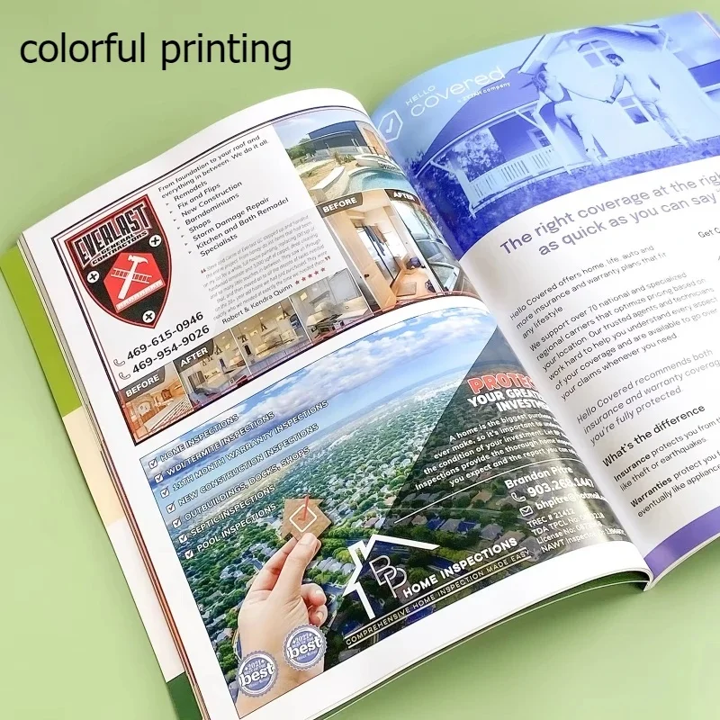 Custom 5 Books Printing Magazine Comic Instruction Manual Catalogue Booklet Brochure Free Custom Soft Cover