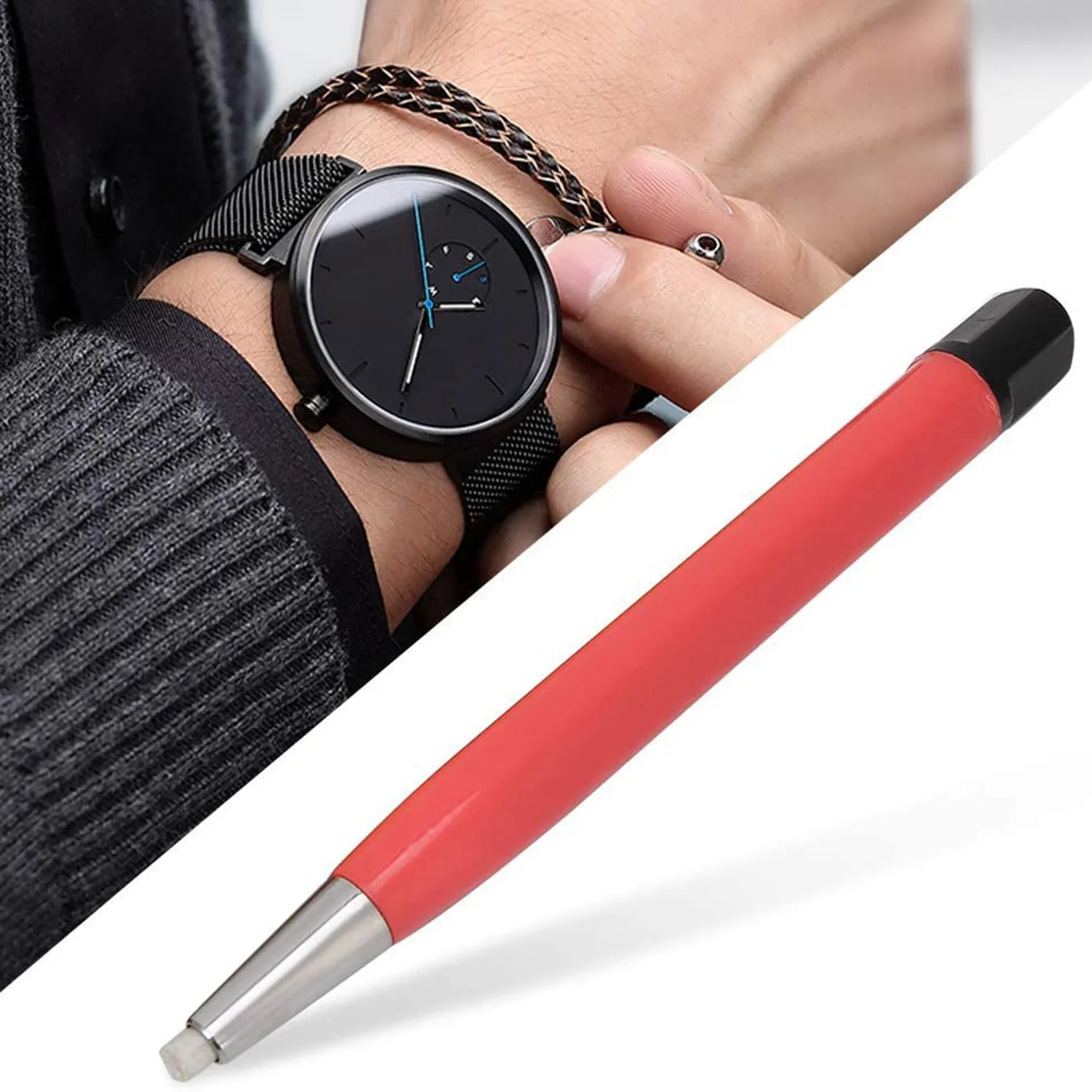 Newest Practical Watch Rust Removal Brush Pen Clean Scratch Polishing Tool Watch Parts Repair Tool