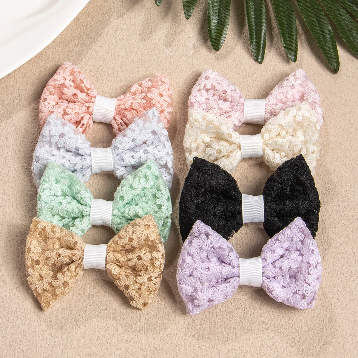 

36pc/lot Cute 3.1in Embroidered Bow Hair Clips for Girls Lace Embroidery Baby Hairpins Kids Barrettes Party Headwear Wholeslae