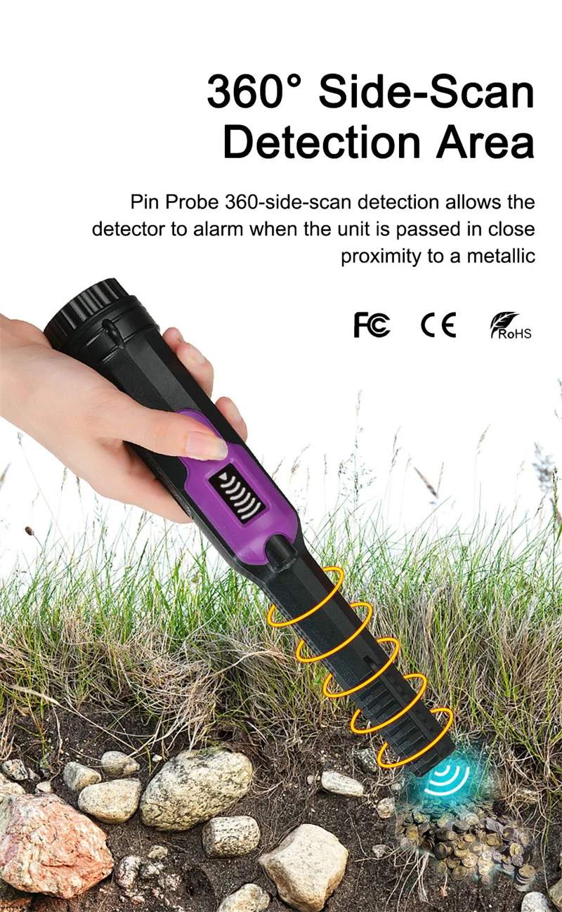 Metal Detectors Pinpointer Lightweight Portable Waterproof Handheld Pinpointer with Belt Holster Treasure Hunting Tool Accessori