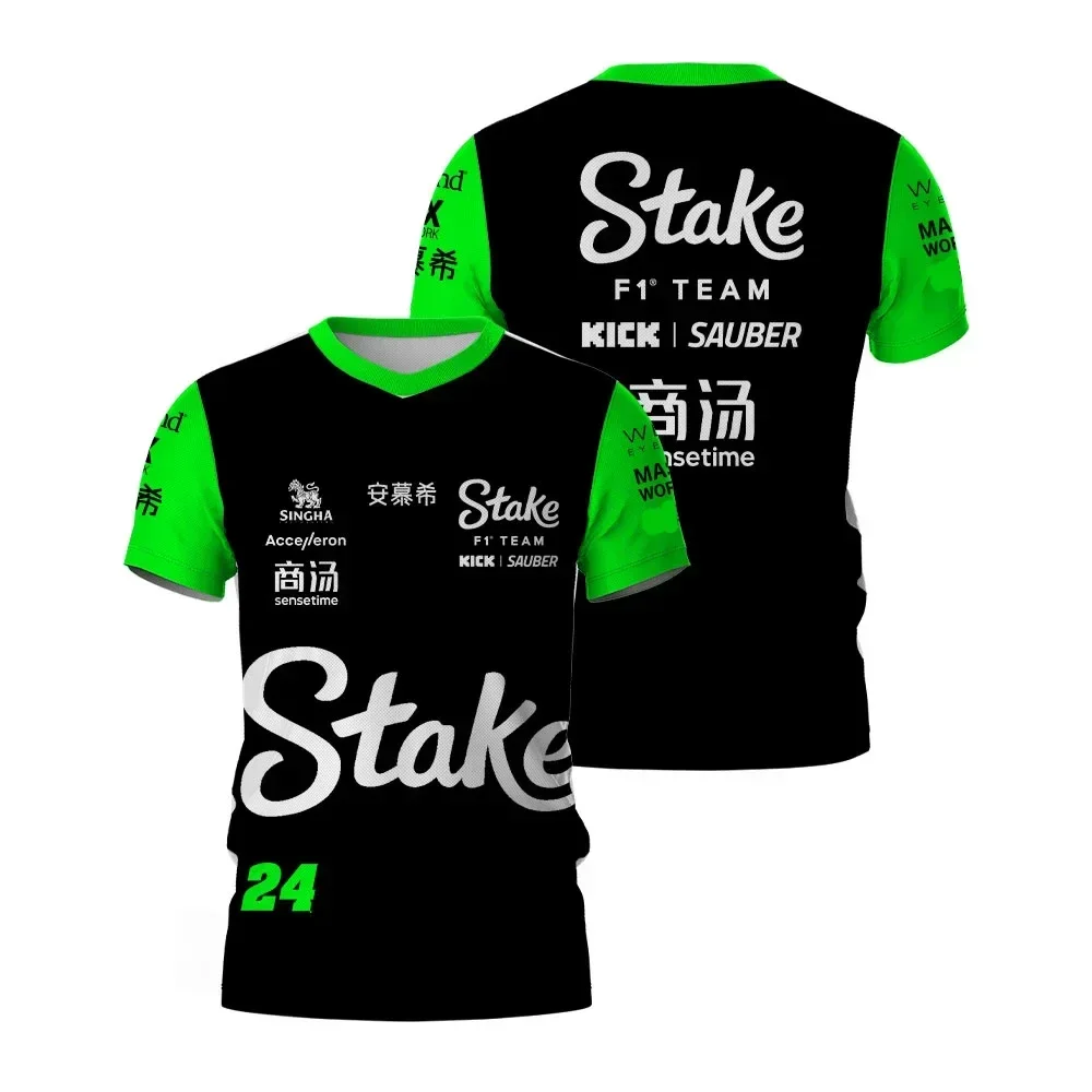 حصة 2025 نيكو هالكينبرغ غابرييل بورتوليتو F1 Teamwear تي شيرت الرجال رائجة البيع جديد الصيف النساء قصيرة الأكمام بلايز قمصان الأطفال