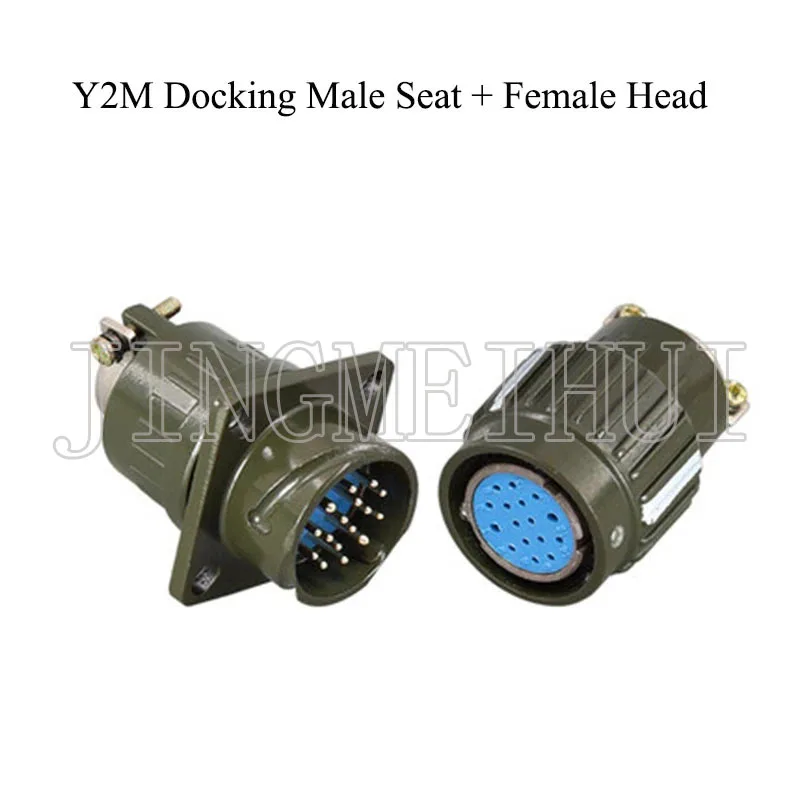 Y28M military green buckle aviation fixed docking industrial connector plug socket male and female 4 7 8 10 12 14 19 24 32 37pin